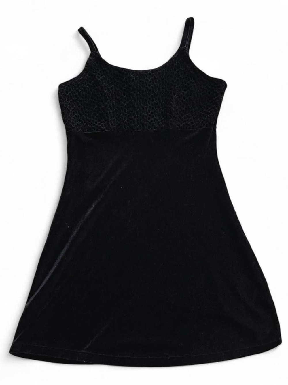 Black Vintage Velour Dress